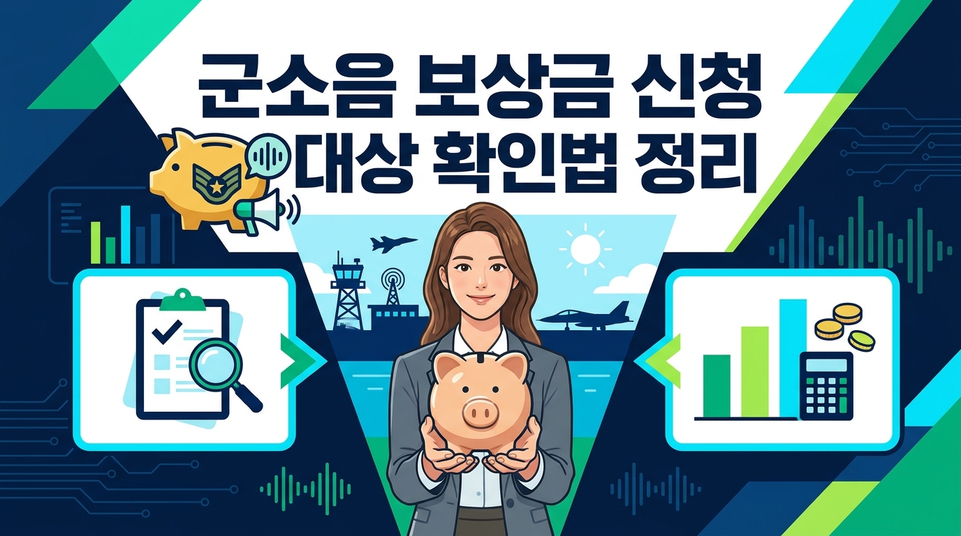 2026년 군소음 피해보상금 신청 조건과 금액: 우리 동네 소음대책지역 확인법