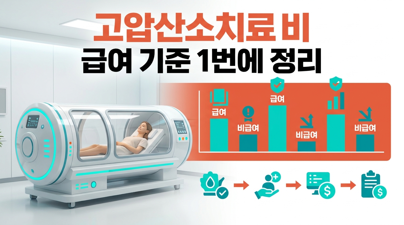 돌발성 난청 고압산소치료 건강보험 급여 기준과 본인부담금 정리