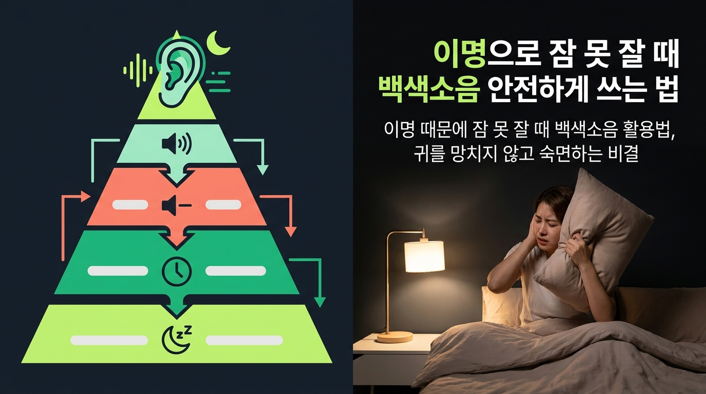 이명 때문에 잠 못 잘 때 백색소음 활용법, 귀를 망치지 않고 숙면하는 비결